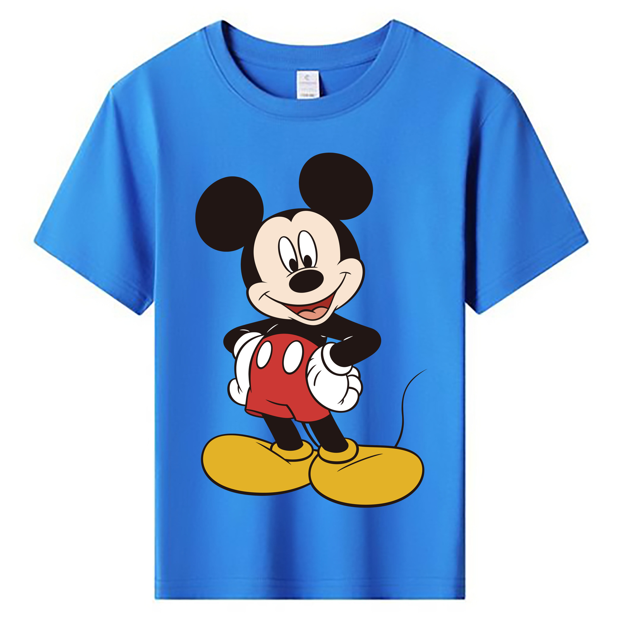 ミッキーマウス Mickey Mouse 綿100％キッズTシャツ（フロントプリント）